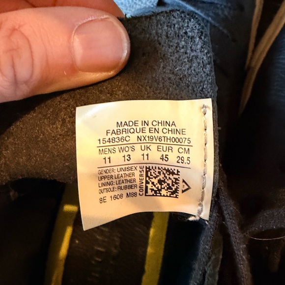 Converse Black Leather High-Top Sneakers - Picture 4 of 4